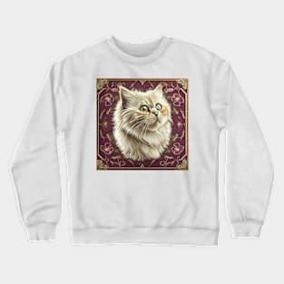 cream colored cat head Crewneck Sweatshirt